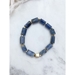 Blue Kyanite Semi Precious Stretch Gemstone Bracelet    - CAGKY