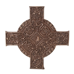 Bronze Elemental Celtic Cross Plaque by Maxine Miller  