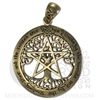 Bronze Extra Large Cut Out Tree Pentacle Pendant ZPD208 