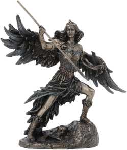  Celtic Morrigan Phantom Queen, Bronze Finish Hand Painted Celtic Morrigan Goddess of Birth, Battle and Death, Goddess Morrigan, Morrigan Statue, Beautiful Morrigan Statue 