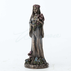  Bronze Finish Maiden Statue- Triple Goddess  Mini Statue Hand Painted 
