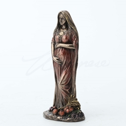  Bronze Finish Mother Statue- Triple Goddess Mini Statue Hand Painted  
