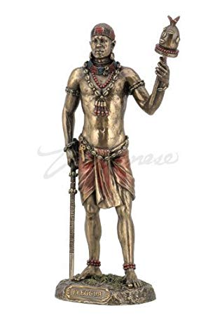 Bronzed Ellugua God Of Travelers, Crossroads and Fortune Statue Goddess Oshun Statue Orisha, Oya Statue, Yemaya Statue, Orisha Statue, Ellugua