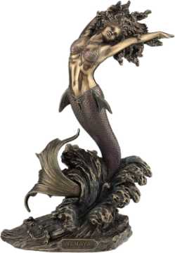 Bronzed Yemaya Goddess of Ocean and Mother of All #2 Goddess Oshun Statue Orisha, Oya Statue, Yemaya Statue, Orisha Statue, 