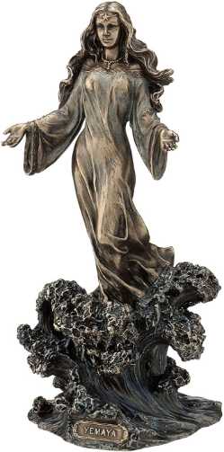 Bronzed Yemaya Goddess of Ocean and Mother of All #1 Goddess Oshun Statue Orisha, Oya Statue, Yemaya Statue, Orisha Statue, 