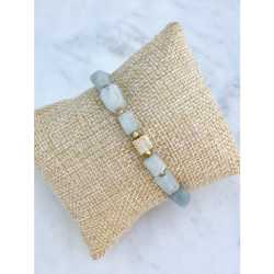 Calming and Lovely! Aquamarine Semi Precious Stretch Gemstone Bracelet  Calming and Lovely! Aquamarine Semi Precious Stretch Gemstone Bracelet 