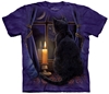 Cat T-Shirt Midnight Vigil by Nemesis Now Artist Lisa Parker  Cat T-Shirt Midnight Vigil by Nemesis Now Artist Lisa Parker, black cat looking out window tee shirt 