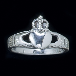 Celtic Claddagh Ring Sterling Silver 