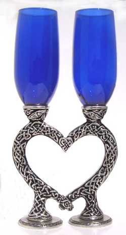 Celtic Heart Flutes Wedding Hand Fasting Toasting Glasses Celtic Heart Flutes Wedding Hand Fasting Toasting Glasses