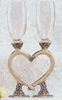 Celtic Smooth Heart Flutes Wedding Glasses 