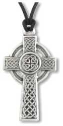 Celtic Wisdom Pendant CW6 - Celtic Cross.  Inscribed on back: Blessed Be 
