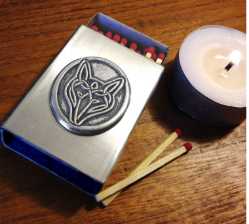 Celtic Wolf Stainless Steel Match Cover  