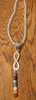 Chakra Gemstone  Infinity Necklace with Clear Quartz Beads 