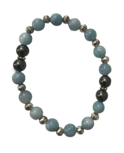 Child's Blue Agate and Hematite Beaded Bracelet Child's Blue Agate and Hematite Beaded Bracelet