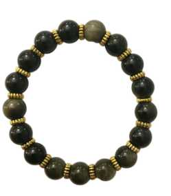 Child's Silver Sheen Obsidian Beaded Bracelet Child's Silver Sheen Obsidian Beaded Bracelet