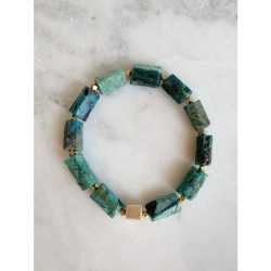 Chrysocolla Semi Precious Stretch Gemstone Bracelet   Chrysocolla Semi Precious Stretch Gemstone Bracelet  