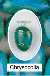 Chrysocolla Wire Wrapped Pendant  