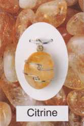 Citrine Pendant Wire wrapped  