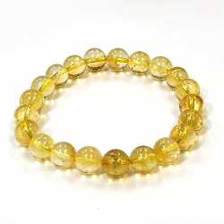 Citrine Stretch Beaded Gemstone Bracelet  8mm Citrine Stretch Beaded Gemstone Bracelet 
