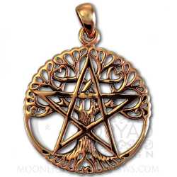 Copper Cut Out Tree Pentacle Pendant Dryad Designs Jewelry by Paul Borda 