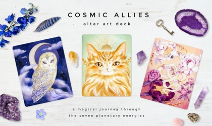 Cosmic Allies Art Altar Deck by Nicole Piar Tarot of Ceremonial Magick by Lon Milo DuQuette
