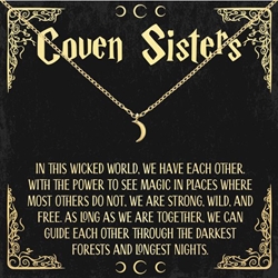Coven Sisters Friend Necklace choice of Moon and or Necklace  Coven Sisters Friend Necklace choice of Moon and or Necklace 