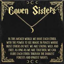 Coven Sisters Friend Necklace choice of Moon or Sun Necklace  Coven Sisters Friend Necklace choice of Moon and or Necklace 