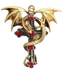 Crux Dragana for Confidence and Strong Protection by Anne Stokes  Anne Stokes Carpe Noctum Pendant  Product Code: CA02 