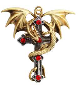Crux Dragana for Confidence and Strong Protection by Anne Stokes  Anne Stokes Carpe Noctum Pendant  Product Code: CA02 