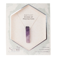 Crystal Point Necklace Amethyst The Stone for Protection Crystal Point Necklace Amethyst The Stone for Protection