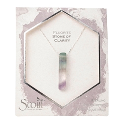 Crystal Point Necklace Fluorite The Stone of Clarity Crystal Point Necklace Fluorite The Stone of Clarity