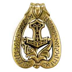  Dryad Designs Bronze Hammer Thor's Mjolnir Rune Pendant  
