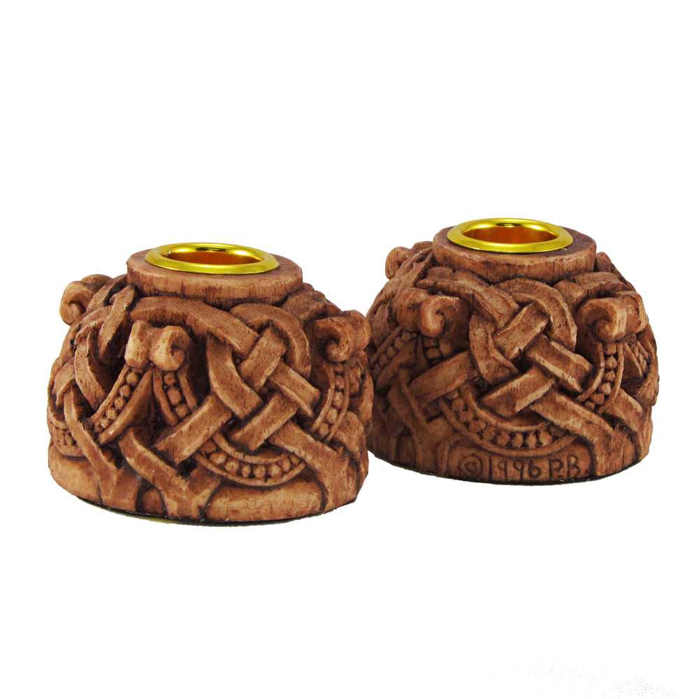 Dryad Designs Celtic Knotwork Candleholders Pair Dryad Designs Celtic Knotwork Candleholders Pair, Celtic Statuary by Paul Borda