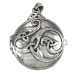 Dryad Designs Celtic Swirl Locket  w/ Hidden Pentacle- Silver  - TPD 3099