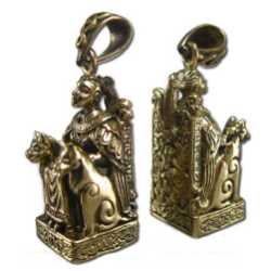 Dryad Designs Seated Freya Pendant - Bronze 