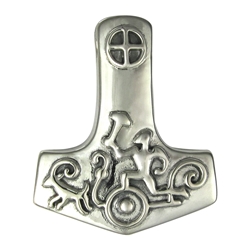  Dryad Designs Silver Petroglyph Thors Hammer Pendant  