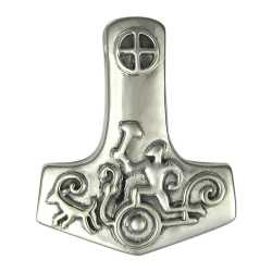  Dryad Designs Silver Petroglyph Thor's Hammer Pendant  