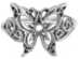 Dryad Designs Sterling Silver Butterfly Pentacle Ring - TRI276
