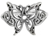 Dryad Designs Sterling Silver Butterfly Pentacle Ring 