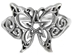 Dryad Designs Sterling Silver Butterfly Pentacle Ring - TRI276