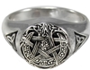 Dryad Designs Sterling Silver Moon Pentacle Ring 