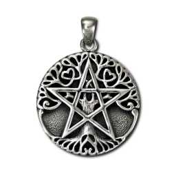 Dryad Designs Sterling Silver Tree Pentacle Pendant    