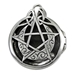 Dryad Sterling Silver Crescent Moon Pentacle Aromatherapy Locket Dryad Designs  - TP2974