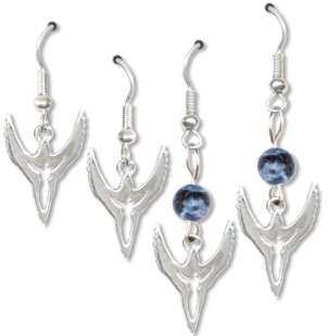 E27 Soaring Goddess Earrings with or  without  sodalite beads  by Deva Designs 
