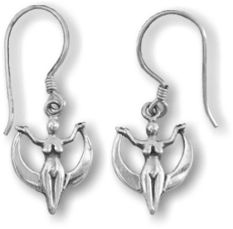 E6 - Crescent Moon earrings by Deva Designs Size 5/8" 