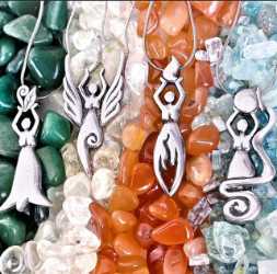 Elemental Necklace Earth Air Fire Water Element Pendant 