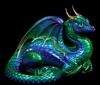 Emerald-Peacock Lap Dragon By Windstone Editions 
