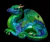 Emerald-Peacock Old Warrior Dragon by Windstone Editions 