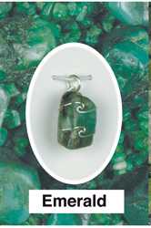 Emerald Pendant Wire wrapped  