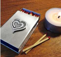Eve's Heart Stainless Steel Match Cover  